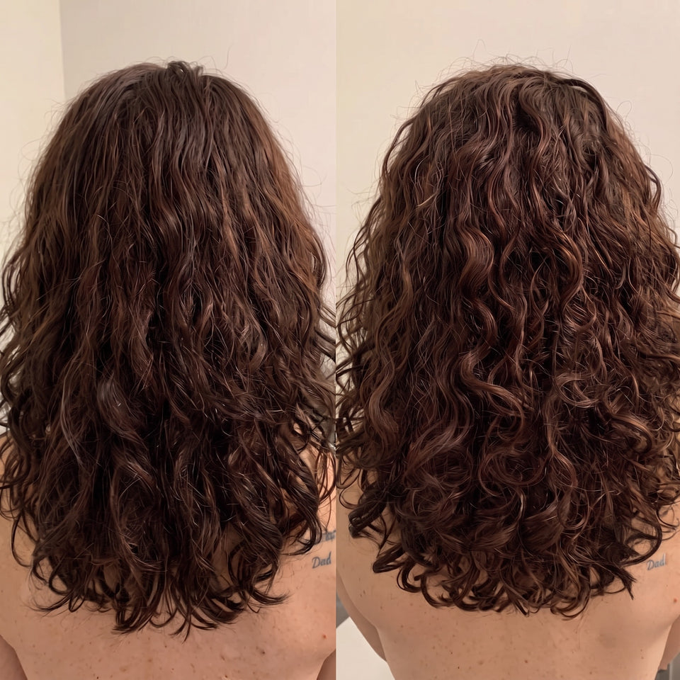 Vorher-Nachher-Bildpaar: Haar